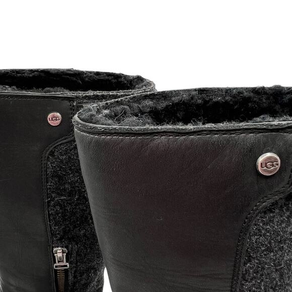 UGG Australia Womens 5.5 Janina Waterproof Knee High Boot 1018472 Black NWOT - Picture 3 of 12